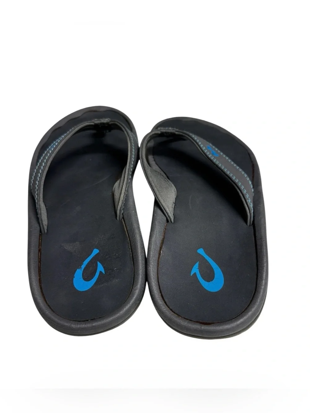 Olukai Kids Gray/Blue  Flip Flop Sandals Size 6  (See measurements)